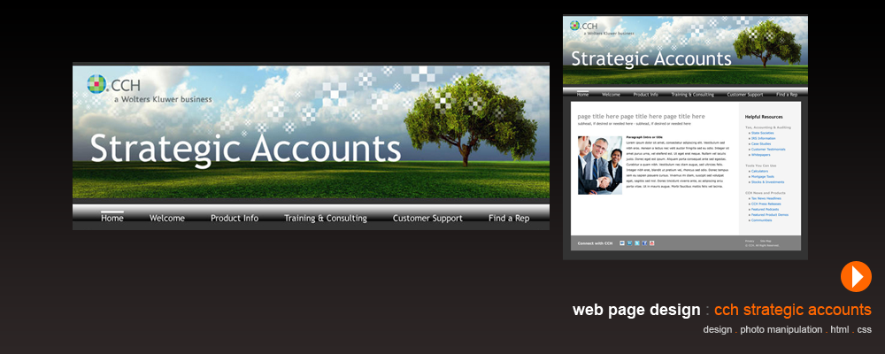 CCH Srategic Accounts web page