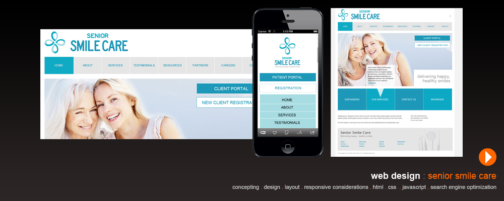 Senior Smile Care website design