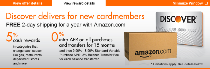 Discover Card and amazon offer