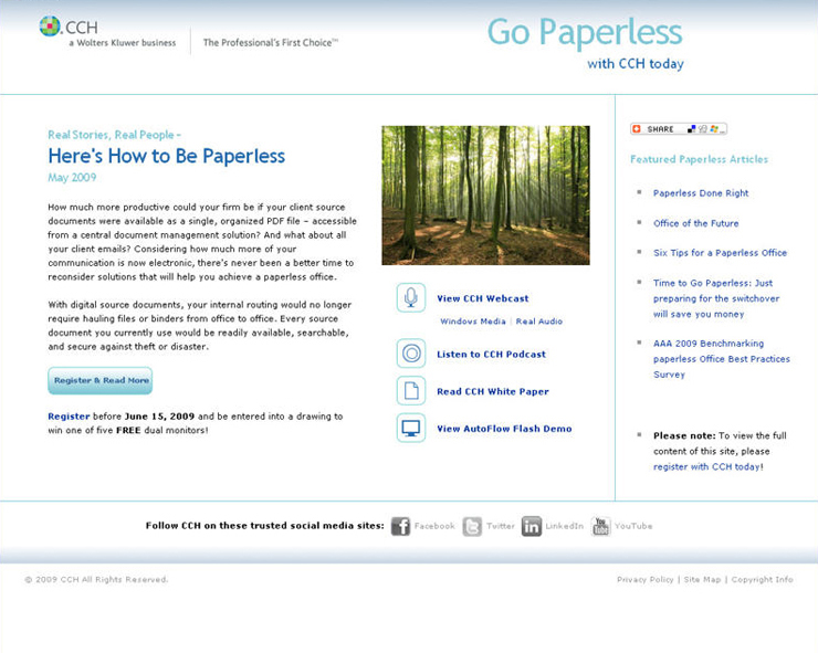 CCH Paperless microsite