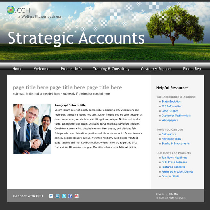 CCH Srategic Accounts microsite