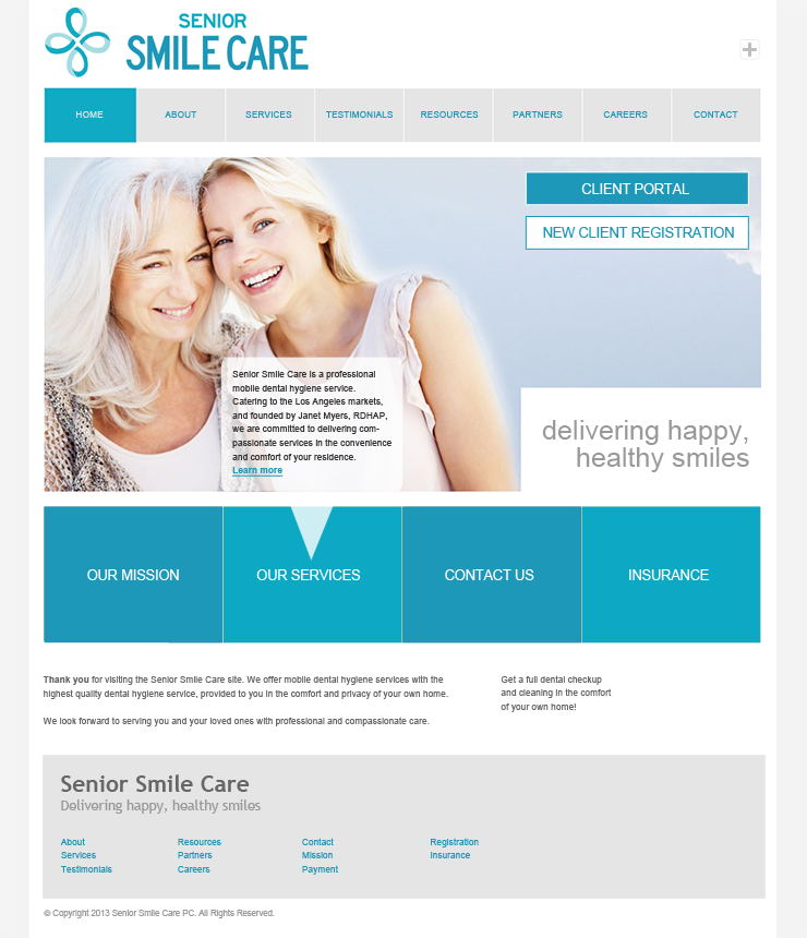 Senior Smile Care web site